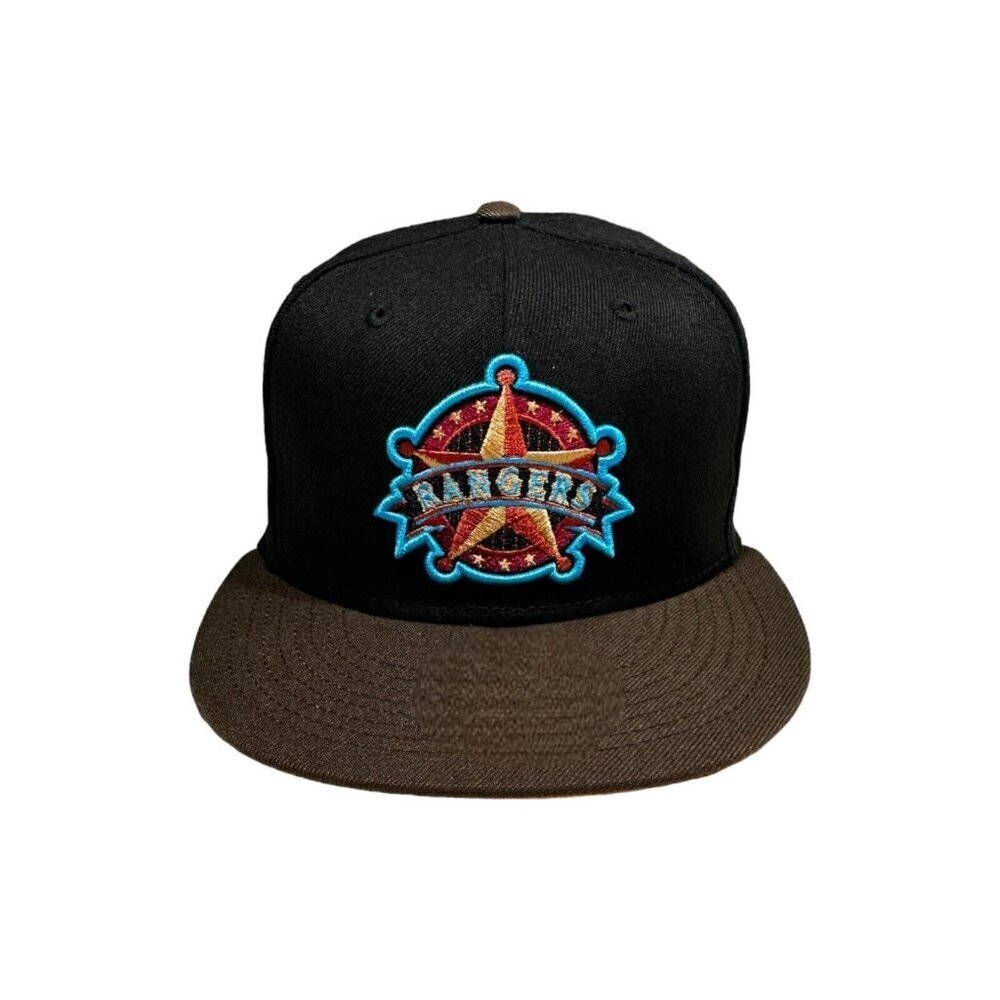 New Era Texas Rangers 59FIFTY Fitted Hat 1972-2012 40th Anniversary Patch 7 3/8 - Picture 2 of 10